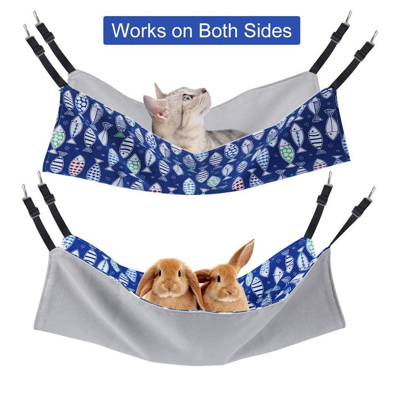 PERSUPER Cat Hammock Bed for Cage - 22x18 inch Adjustable Hanging Cat Bed Reversible hammocks for Indoor Cats, Soft Perch, Sleeping and Resting Sleepy Pad for Kitten Ferret Puppy or Small Pet - Image 5